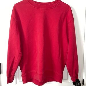lululemon athletica Red Crew Neck Sweater